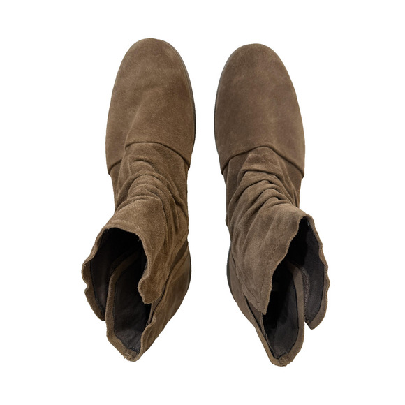 Munro Boots Womens Size 9.5N Brown Suede Ruched Ankle Booties Assembled USA NWT - Picture 2 of 7